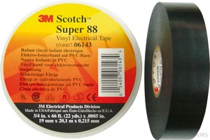 3M PVC Elektro-Isolierband 19mm x20m sw ScotchSuper88 19x20