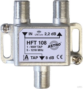 Astro Abzweiger 1-fach 8db 5-1218MHz HFT 108