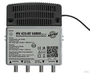 Astro Hausanschlussverstärker Verstärkung 43/29dB HV 433-85 Vario