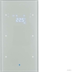 Berker Glas-Sensor 2fach mit Raum temperaturregler Ber 75642034