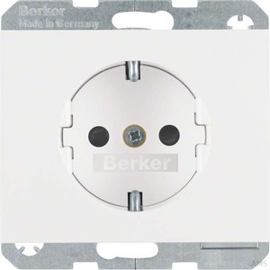 Berker SCHUKO-Steckdose pws/gl 41357009