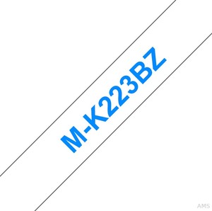 Brother Schriftband M-K223 9mm/8m weiss/blau