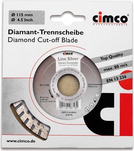 Cimco Diamanttrennscheibe D=115mm 20 8718