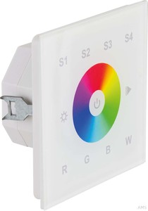EVN Lichttechnik DALI-Wandpanel 1Kanal,230V,RGB+W ws DALWPRGBW1