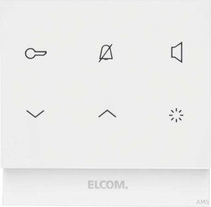 Elcom Audio-Innenstation-Kit eckig 2D polarweiss glaenzend TOUCH