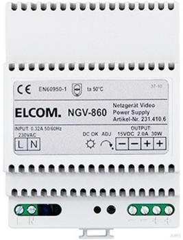 Elcom Netzgerät 230 VAC i2-Bus, 15VDC, 2A NGV-860