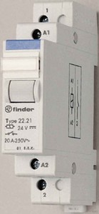 Finder Installationsrelais 1S 20A 24VDC 22.21.9.024.4000