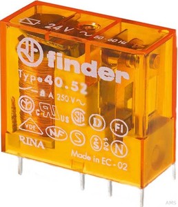Finder Steck/Printrel.230VAC2W 8A Raster 5mm 40.52.8.230.0000