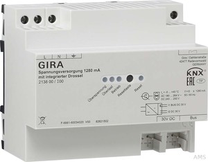 Gira KNX-Spannungsversorgung 1280mA Drossel REG 213800