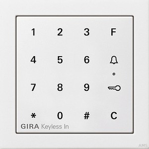 Gira Keyless In-Codetastatur 2605112 Flaeche reinweiss