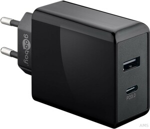 Goobay USB-Schnellladegerät Dual USB-C PD 61673