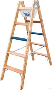 Ille Stehleiter Holz Stufen ERGO Plus 2x4 Stufen