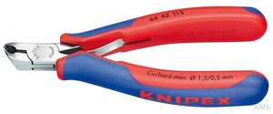 Knipex-Werk Elektronik-Vornschneider spiegelpoliert,115mm 64 42 115