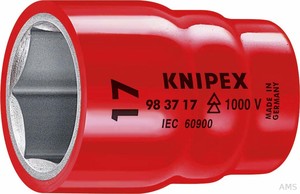 Knipex-Werk Steckschlüsseleinsatz Innenvierk. 3/8 Zoll 98 37 10