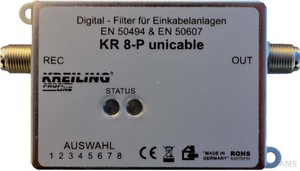 Kreiling DiSEqC Filter 47-2150MHz Einkabel KR 8-P unicable