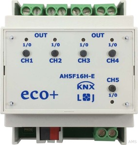 Lingg&Janke KNX Schaltaktor eco+ 5-fach 16A 4TE AH5F16H-E
