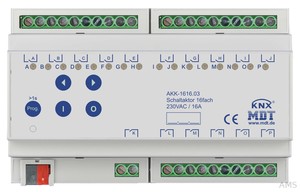 MDT techologies Schaltaktor AKK-1616.03 16fach 8TE REG 16A 230VAC