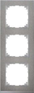 Merten Decor-Rahmen 3-fach Edelstahl/aluminium MEG4030-3646