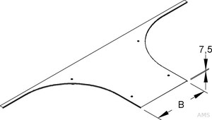 Niedax Deckel für Anbau-T-Stück B: 504mm bandverzinkt