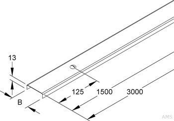 Niedax Kabelrinnendeckel RDV 50 (3 Meter)