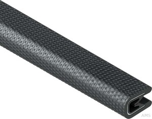 Niedax Kantenschutzband schwarz mit Stahlauflage PVC-weich (10 Meter)