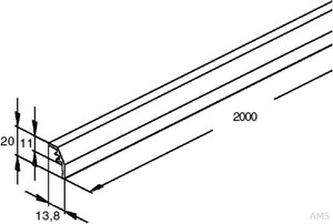 Niedax Konvektions-Gitterstab GKG 2000 P (1 Meter)