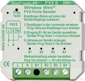 Schalk Funk-Sender UP 4 Eingänge FV2 S 230V AC