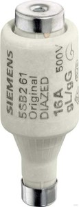 Siemens Diazed-Sicherungseinsatz GL DII E27 6A 500V 5SB231