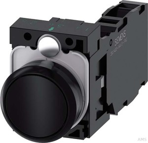 Siemens Drucktaster 22mm rund schwarz 1S1OE