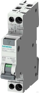 Siemens FI/LS-Schalter 1P+N 6kA 5SV1316-4KK16