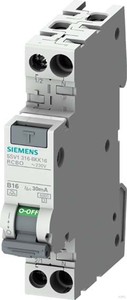 Siemens FI/LS-Schalter kompakt 6kA Typ A 30mA B10
