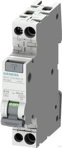 Siemens FI/LS-Schalter kompakt 6kA Typ A 30mA B16