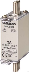 Siemens NH-Sicherungseinsatz G000 25A 500AC/250DC 3NA3810