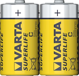 Varta Batterie Superlife C Baby,R14,Zink-Karbon 2014 Fol.2 (12 )
