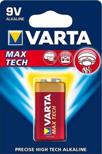 Varta MAX TECH 9V/VE1/Bli 580mAh Batterie Block 6 AM6 9V 6LR61 AL-MN