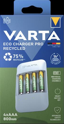 Varta VARTA Eco Charger 4x AAA 56813 Pro Recycled 800mAh