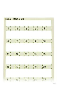 Wago WSB-Bezeichnungssystem Mini,W:1-50 (1x) 264-900 (5 Stück)